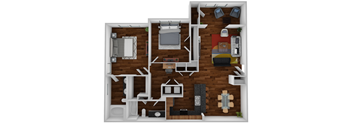 Two bedroom floorplan