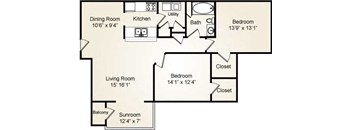 Summerset sunroom 2x1 floor plan