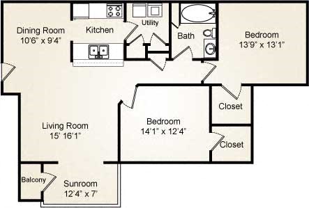 Summerset sunroom 2x1 floor plan
