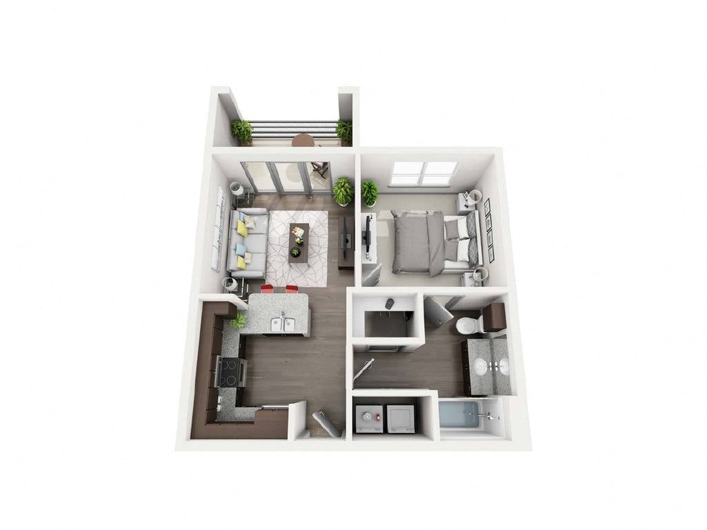 Sydney layout one bed one bath 552 sqft