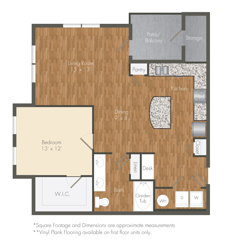 1 bedroom 1 bathroom floorplan