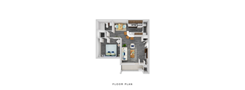One bedroom floorplan