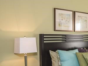 Model Bedroom with Bed and Nightstands