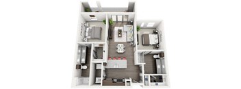 Two bedroom floorplan