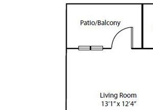 Tidewater Floor Plan 1 Bedroom 1 Bath