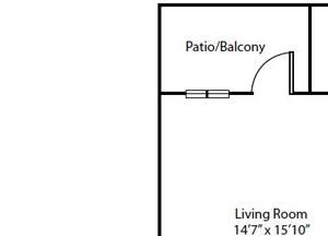 Watercress Floor Plan 1 Bedroom 1 Bath