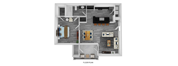 One bedroom floorplan