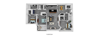 Three bedroom floorplan