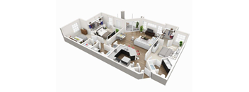 3 bedroom 2 bathroom floorplan 1483SF