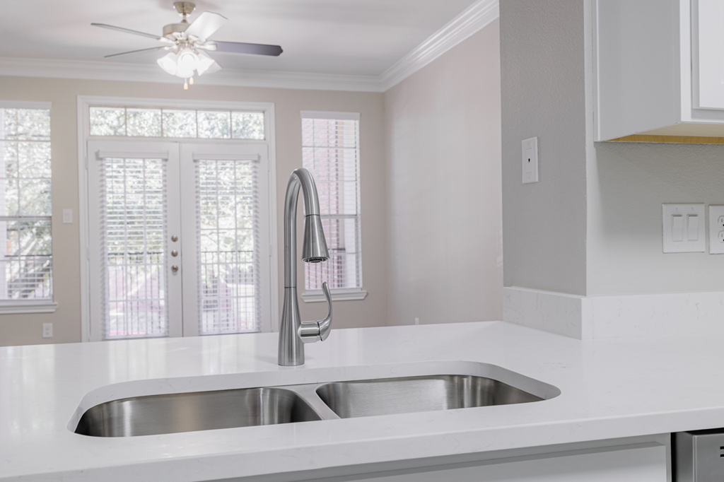 kitchen with double-basin sink