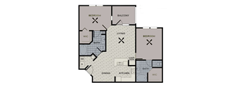 two bedroom floorplan