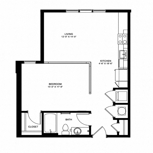 S4 - 724 sqft floor plan