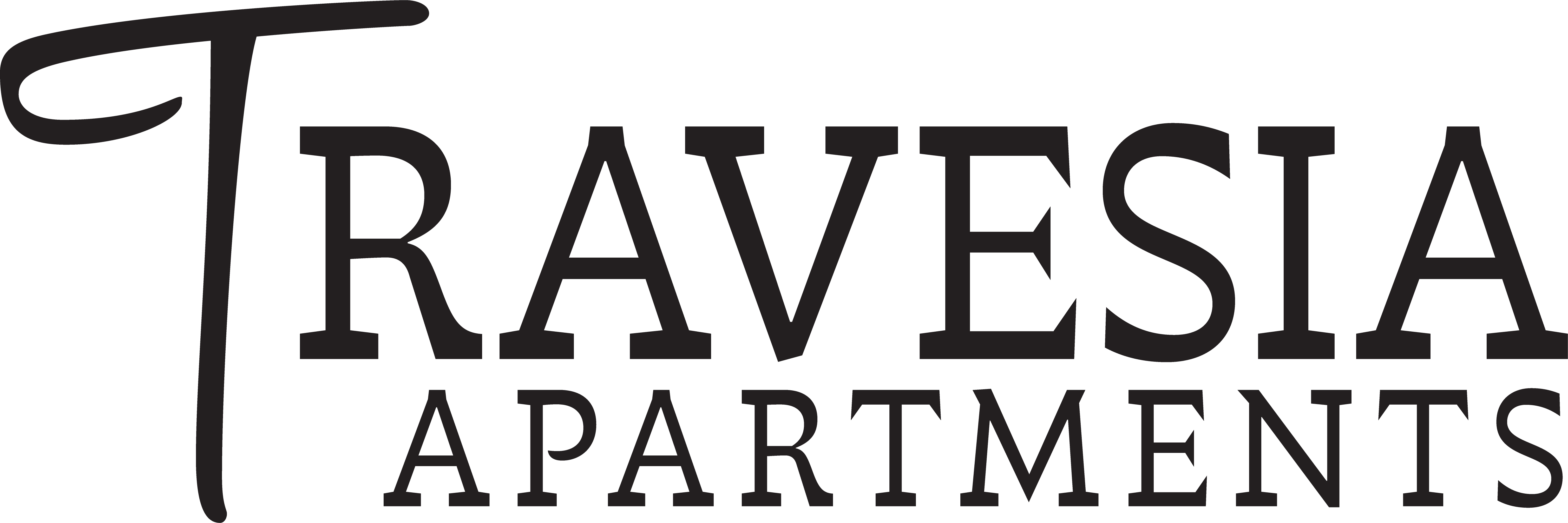 The image shows the logo of Travesia Apartments.
