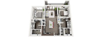 Two bedroom floorplan