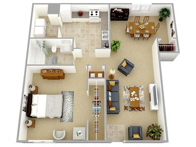 Floor Plans of Woodbridge Apartments in Chesapeake, VA