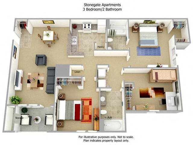 Floor Plans of Stonegate Apartments in Stafford, VA