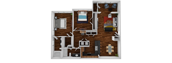 Two bedroom floorplan