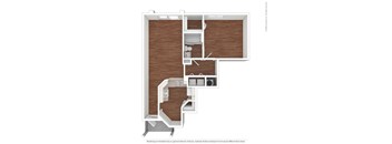 Campania 1 Bedroom 1 Bathroom Floor Plan