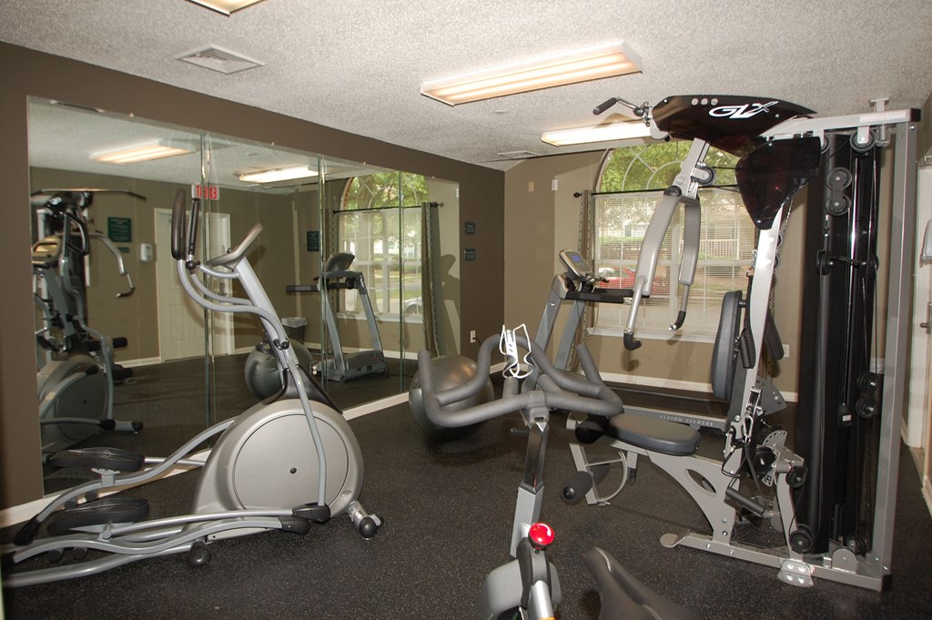 Fitness center cardio equipment