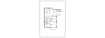 Two Bedroom Two Bathroom Floor Plan The Willow  1368 SF