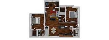 Two bedroom floorplan