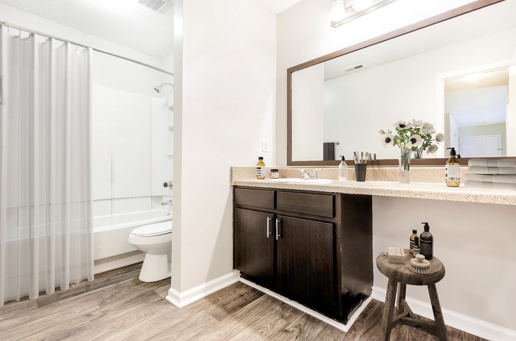 Bathroom With Bathtub at Woodlyn on the Green Apartment Homes, North Carolina