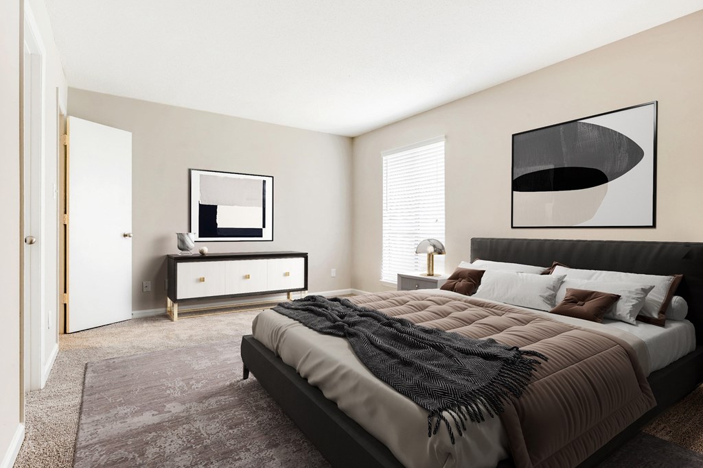 King Size Bedroom at Woodlyn on the Green Apartment Homes, Cary, NC, 27513