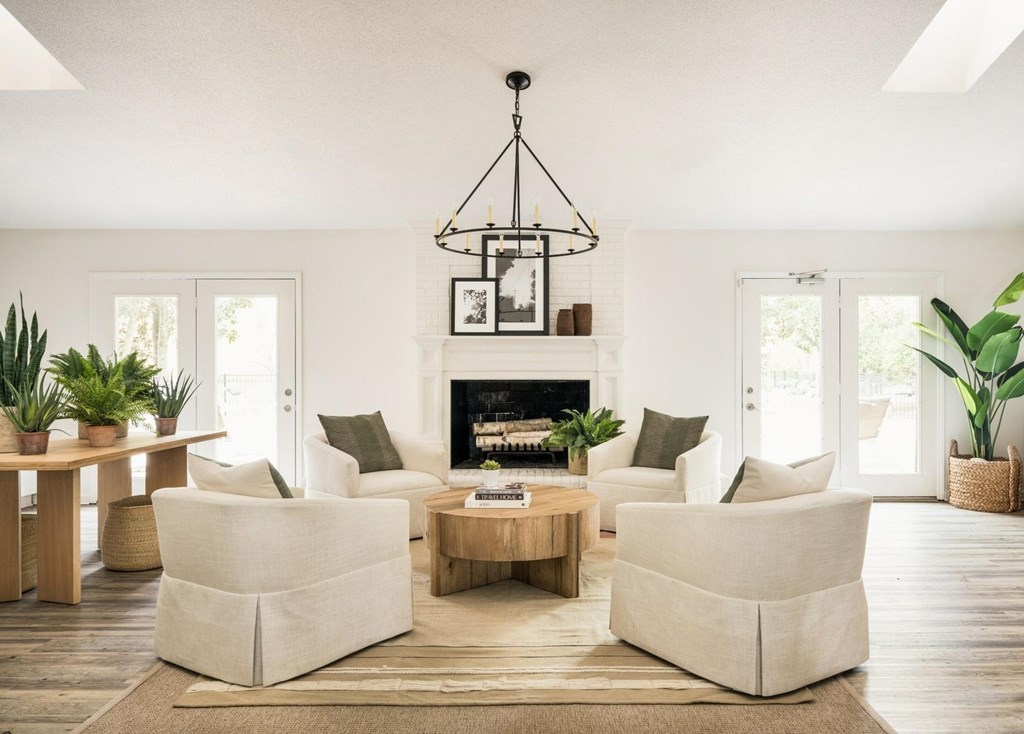 Fireplace Lounge at Woodlyn on the Green Apartment Homes, Cary, NC, 27513