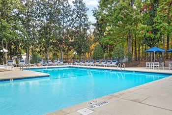 A large swimming pool at Woodlyn on the Green Apartment Homes, Cary, NC
