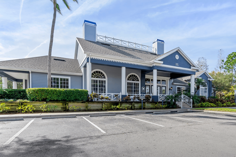 Exterior of leasing office building.