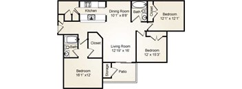 Yorktown 3b2b floorplan