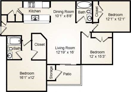 Yorktown 3b2b floorplan