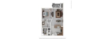 a floor plan of a 1 bedroom apartment