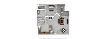 a floor plan of a 1 bedroom apartment