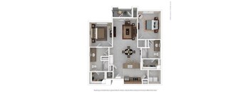 a floor plan of a 3 bedroom apartment