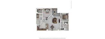 a bedroom floor plan and a bathroom with a tub