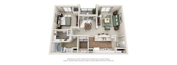 one bedroom floorplan apartment