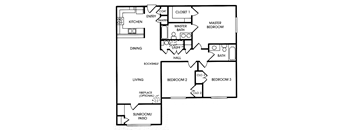 Heron three bedroom floorplan