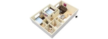 two bedroom floorplan