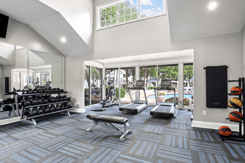 fitness center with equipment