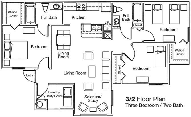 Floor Plans of Woodhill Apartments in Orlando, FL