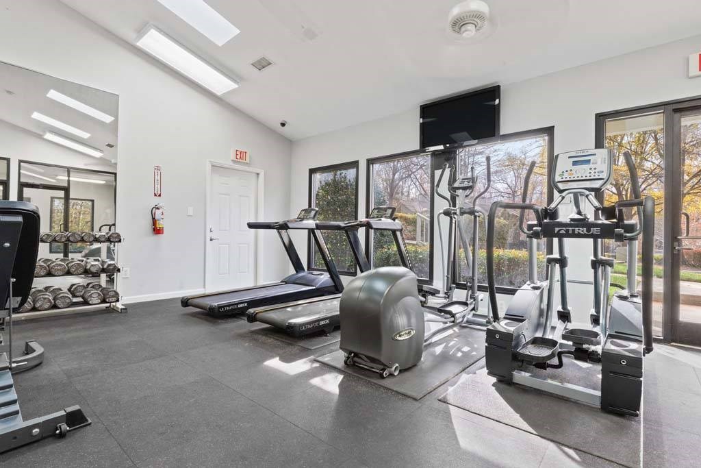 Modern Fitness Center at Woodland Park Apartment Homes, Greensboro, North Carolina