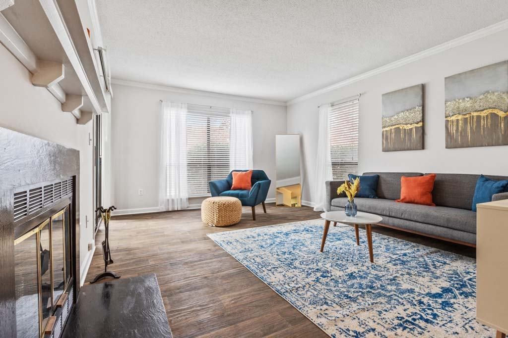 Living Room Sofa at Woodland Park Apartment Homes, Greensboro, 27455