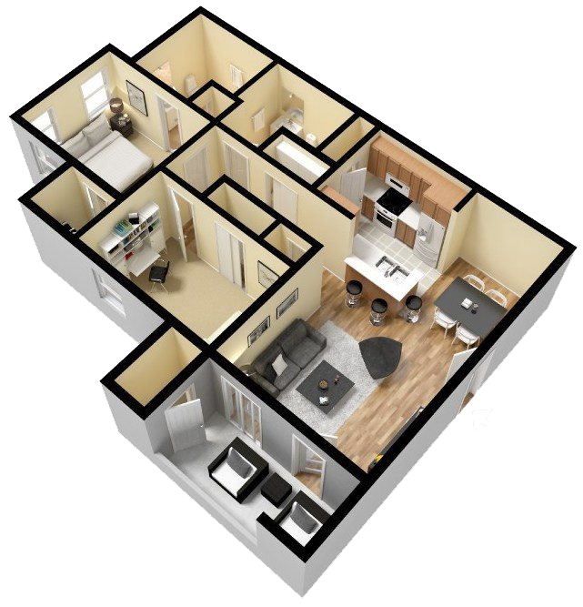 Pecan Creek | 2 bedroom floor plan