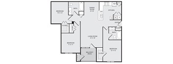 A black and white image of a house floor plan.
