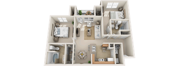 a floor plan of a two bedroom apartment