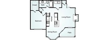 One Bedroom One Bathroom The Osprey 800 sq ft