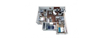 Two bedroom floorplan