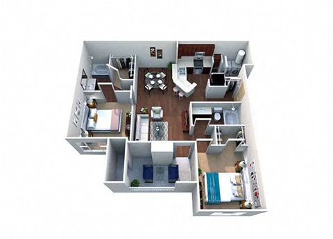 Two bedroom floorplan