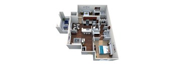 Two bedroom floorplan